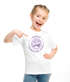 Kinder Mädchen T-Shirt Schulanfang 2026 mit Name Jahreszahl Smile Gesicht Icon personalisiert Schulkind Geschenkidee Erste Klasse SpecialMe®preview