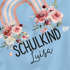 Kinder Mädchen T-Shirt Schulanfang 2026 Schulkind personalisiert Wunschname Regenbogen Blumen SpecialMe®preview
