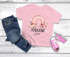 Kinder Mädchen T-Shirt Schulanfang 2026 Schulkind personalisiert Wunschname Regenbogen Blumen SpecialMe®preview