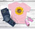 Kinder Mädchen T-Shirt Schulanfang 2026 Sonnenblume Schulkind Wunschname Geschenkidee 1. Schultag SpecialMe®preview