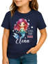 Kinder Mädchen T-Shirt Schulanfang Meerjungfrau Schulkind {variation3} Jahreszahl personalisiert Wunschname Geschenk Einschulung SpecialMe®preview