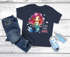 Kinder Mädchen T-Shirt Schulanfang Meerjungfrau Schulkind {variation3} Jahreszahl personalisiert Wunschname Geschenk Einschulung SpecialMe®preview