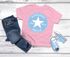 Kinder Mädchen T-Shirt Schulanfang mit Name personalisiert Schulkind 2025 Schriftzug mit Stern und Wunschname SpecialMe®preview