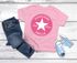 Kinder Mädchen T-Shirt Schulanfang mit Name personalisiert Schulkind 2025 Schriftzug mit Stern und Wunschname SpecialMe®preview