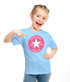 Kinder Mädchen T-Shirt Schulanfang mit Name personalisiert Schulkind 2026 Schriftzug mit Stern und Wunschname SpecialMe®preview