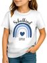 Kinder Mädchen T-Shirt Schulanfang Regenbogen Herz mit Wunschname personalisiert Geschenk Schulkind 2025 SpecialMe®preview