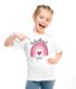 Kinder Mädchen T-Shirt Schulanfang Regenbogen Herz mit Wunschname personalisiert Geschenk Schulkind 2025 SpecialMe®preview