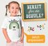 Kinder Mädchen T-Shirt Schulanfang Regenbogen Herz mit Wunschname personalisiert Geschenk Schulkind 2025 SpecialMe®preview