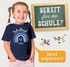 Kinder Mädchen T-Shirt Schulanfang Regenbogen Herz mit Wunschname personalisiert Geschenk Schulkind 2025 SpecialMe®preview