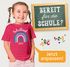 Kinder Mädchen T-Shirt Schulanfang Regenbogen Herz mit Wunschname personalisiert Geschenk Schulkind 2025 SpecialMe®preview