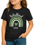 Kinder Mädchen T-Shirt Schulanfang Regenbogen Herz mit Wunschname personalisiert Geschenk Schulkind 2025 SpecialMe®preview