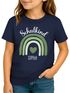Kinder Mädchen T-Shirt Schulanfang Regenbogen Herz mit Wunschname personalisiert Geschenk Schulkind 2025 SpecialMe®preview