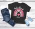 Kinder Mädchen T-Shirt Schulanfang Regenbogen Herz mit Wunschname personalisiert Geschenk Schulkind 2025 SpecialMe®preview
