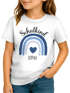 Kinder Mädchen T-Shirt Schulanfang Regenbogen Herz mit Wunschname personalisiert Geschenk Schulkind 2026 SpecialMe®preview