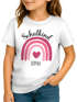 Kinder Mädchen T-Shirt Schulanfang Regenbogen Herz mit Wunschname personalisiert Geschenk Schulkind 2026 SpecialMe®preview