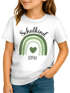 Kinder Mädchen T-Shirt Schulanfang Regenbogen Herz mit Wunschname personalisiert Geschenk Schulkind 2026 SpecialMe®preview