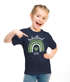 Kinder Mädchen T-Shirt Schulanfang Regenbogen Herz mit Wunschname personalisiert Geschenk Schulkind 2026 SpecialMe®preview