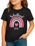 Kinder Mädchen T-Shirt Schulanfang Regenbogen Herz mit Wunschname personalisiert Geschenk Schulkind 2026 SpecialMe®preview
