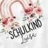 Kinder Mädchen T-Shirt Schulanfang Schulkind personalisiert Wunschname Regenbogen Blumen SpecialMe®preview