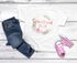 Kinder Mädchen T-Shirt Schulanfang Schulkind Rosenblüten Blumen personalisiert Einschulung 2025sjahr anpassbar SpecialMe®preview