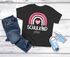 Kinder Mädchen T-Shirt Schulkind mit Name personalisiert Regenbogen-Design Geschenkidee Einschulung 2025 SpecialMe®preview