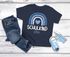 Kinder Mädchen T-Shirt Schulkind mit Name personalisiert Regenbogen-Design Geschenkidee Einschulung 2025 SpecialMe®preview