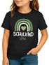 Kinder Mädchen T-Shirt Schulkind mit Name personalisiert Regenbogen-Design Geschenkidee Einschulung 2025 SpecialMe®preview