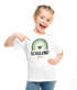 Kinder Mädchen T-Shirt Schulkind mit Name personalisiert Regenbogen-Design Geschenkidee Einschulung 2026 SpecialMe®preview