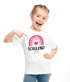 Kinder Mädchen T-Shirt Schulkind mit Name personalisiert Regenbogen-Design Geschenkidee Einschulung 2026 SpecialMe®preview