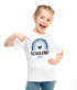 Kinder Mädchen T-Shirt Schulkind mit Name personalisiert Regenbogen-Design Geschenkidee Einschulung 2026 SpecialMe®preview