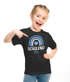 Kinder Mädchen T-Shirt Schulkind mit Name personalisiert Regenbogen-Design Geschenkidee Einschulung 2026 SpecialMe®preview