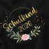 Kinder Mädchen T-Shirt Schulkind personalisiert Jahreszahl Blumen Blüten Goldfarben Geschenk Einschulung 2026 SpecialMe®preview