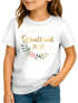 Kinder Mädchen T-Shirt Schulkind personalisiert Jahreszahl Blumen Blüten Goldfarben Geschenk Einschulung 2026 SpecialMe®preview