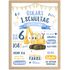 Kinder-Poster Einschulung 2025 Bagger personalisiert mit Wunschname Hobbies Vorlieben Geschenkidee SpecialMe®preview