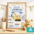 Kinder-Poster Einschulung 2025 Bagger personalisiert mit Wunschname Hobbies Vorlieben Geschenkidee SpecialMe®preview