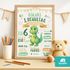 Kinder-Poster Einschulung 2025 Dinoaurier personalisiert mit Wunschname Hobbies Vorlieben Geschenkidee SpecialMe®preview
