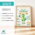 Kinder-Poster Einschulung 2025 Dinoaurier personalisiert mit Wunschname Hobbies Vorlieben Geschenkidee SpecialMe®preview