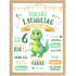 Kinder-Poster Einschulung 2026 Dinoaurier personalisiert mit Wunschname Hobbies Vorlieben Geschenkidee SpecialMe®preview