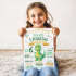 Kinder-Poster Einschulung 2026 Dinoaurier personalisiert mit Wunschname Hobbies Vorlieben Geschenkidee SpecialMe®preview