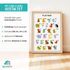 Kinder-Poster Einschulung personalisiert mit Name | ABC Zahlen Buchstaben Lernen | Bilder Kinderzimmer mit lustigen Tieren SpecialMe®preview
