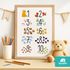 Kinder-Poster Einschulung personalisiert mit Name | ABC Zahlen Buchstaben Lernen | Bilder Kinderzimmer mit lustigen Tieren SpecialMe®preview