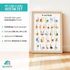 Kinder-Poster Geschenk Einschulung personalisiert mit Name | ABC Zahlen Buchstaben Lernen | Bilder Kinderzimmer mit lustigen Tieren SpecialMe®preview