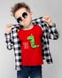 Kinder T-Shirt Dinosaurier Tree Rex Christmas Tyrannosaurus XMAS Outfit Jungen Mädchen Weihnachten Moonworks®preview