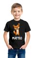 Kinder T-Shirt Fuchs mit Name – Personalisiertes Shirt für Jungen – Tiermotiv bedruckt – Geschenk zur Einschulung oder Geburtstag Moonworks®preview