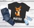 Kinder T-Shirt Fuchs mit Name – Personalisiertes Shirt für Jungen – Tiermotiv bedruckt – Geschenk zur Einschulung oder Geburtstag Moonworks®preview