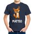 Kinder T-Shirt Fuchs mit Name – Personalisiertes Shirt für Jungen – Tiermotiv bedruckt – Geschenk zur Einschulung oder Geburtstag Moonworks®preview