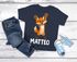 Kinder T-Shirt Fuchs mit Name – Personalisiertes Shirt für Jungen – Tiermotiv bedruckt – Geschenk zur Einschulung oder Geburtstag Moonworks®preview