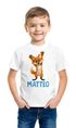 Kinder T-Shirt Fuchs mit Name – Personalisiertes Shirt für Jungen – Tiermotiv bedruckt – Geschenk zur Einschulung oder Geburtstag Moonworks®preview