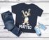 Kinder T-Shirt Hund mit Name – personalisiertes Shirt für Jungen – Lustiges Tiermotiv Hund – Geschenkidee Geburtstag oder Einschulung Moonworks®preview