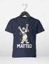Kinder T-Shirt Hund mit Name – personalisiertes Shirt für Jungen – Lustiges Tiermotiv Hund – Geschenkidee Geburtstag oder Einschulung Moonworks®preview
